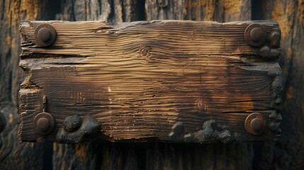 Wooden sign, generative ai