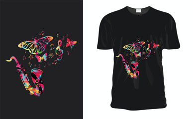 Colorful butterfly painting print and t-shirts design
