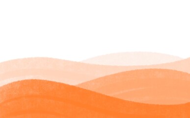 水彩背景波型山型/オレンジ
