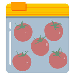 Bag with zipper vector cartoon illustration isolated on a white background.