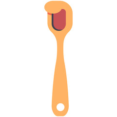 Tongue scraper vector cartoon illustration isolated on a white background.