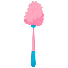 Bottle brush for cleaning vector cartoon illustration isolated on a white background.