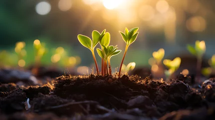 Foto op Plexiglas growing seeds © Raffaza