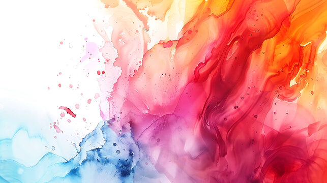 Watercolor Brush Strokes on White Background. Smooth and Artistic Illustration
