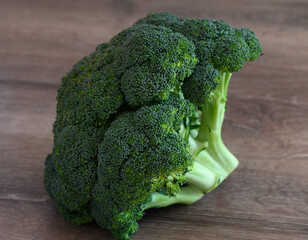 broccoli on a wooden table in the kitchen 1
