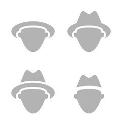 farmer icon on a white background, vector illustration