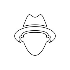 farmer icon on a white background, vector illustration
