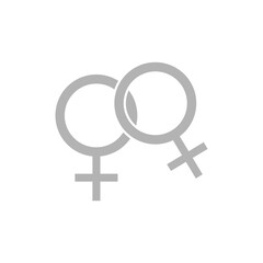 woman icon, symbol on a white background, vector illustration