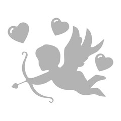 Angel icon on a white background, vector illustration