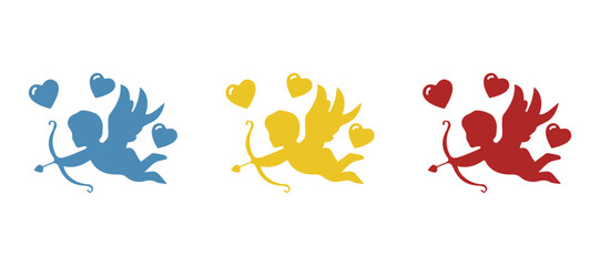 Angel icon on a white background, vector illustration