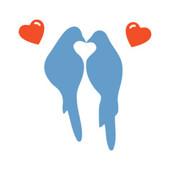 pigeons icon on a white background, vector illustration