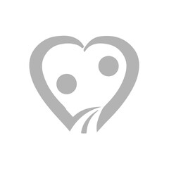 hearts icon on a white background, vector illustration