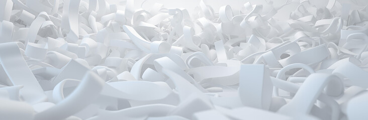 abstract white pieces of paper isolated - obrazy, fototapety, plakaty