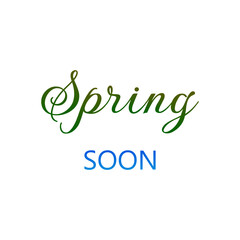 soon spring icon on a white background, vector illustration