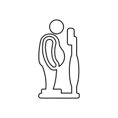icon, overweight person on a white background, vector illustration