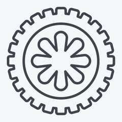 Icon Wheel. related to Car ,Automotive symbol. line style. simple design editable. simple illustration