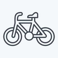 Fototapeta na wymiar Icon Bike related to Bicycle symbol. line style. simple design editable. simple illustration