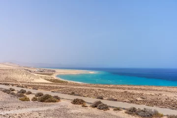 Selbstklebende Fototapete Strand Sotavento, Fuerteventura, Kanarische Inseln Traumstrand auf Fuerteventura - Playa de Sotavento de Jandía