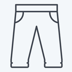 Icon Baseball Pants. related to Baseball symbol. line style. simple design editable. simple illustration