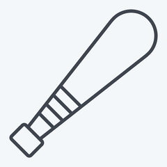 Icon Bat. related to Baseball symbol. line style. simple design editable. simple illustration