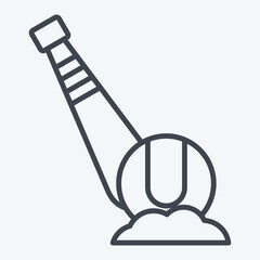 Icon Baseball. related to Baseball symbol. line style. simple design editable. simple illustration