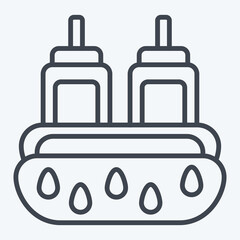 Icon Hot Dog. related to Baseball symbol. line style. simple design editable. simple illustration