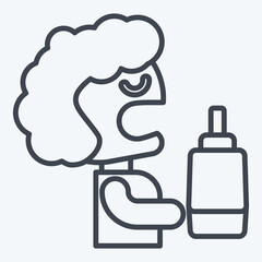 Icon Mouthwash. related to Dentist symbol. line style. simple design editable. simple illustration