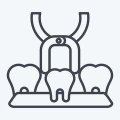 Icon Tooth Extra. related to Dentist symbol. line style. simple design editable. simple illustration