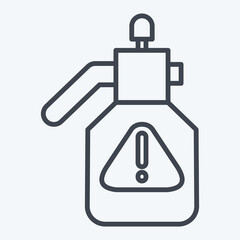 Icon Sprayer. related to Poison symbol. line style. simple design editable. simple illustration