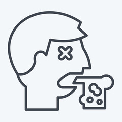 Icon Vomiting. related to Poison symbol. line style. simple design editable. simple illustration