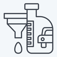 Icon Automatic Transmission Fluid. related to Car Maintenance symbol. line style. simple design editable. simple illustration