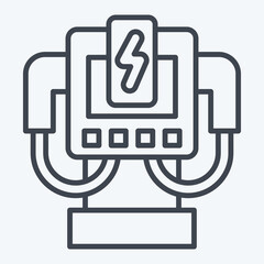 Icon Charging System. related to Car Maintenance symbol. line style. simple design editable. simple illustration