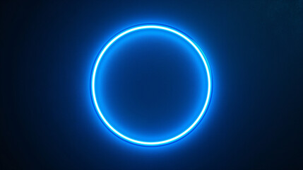radiant blue ring illuminates the dark backdrop, symbolizing innovation and technology