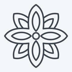 Icon Anise. related to India symbol. line style. simple design editable. simple illustration