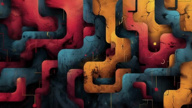 The final image is an abstract representation of the cryptocurrency market as a maze with multiple paths and dead ends. The different paths symbolize the various investment