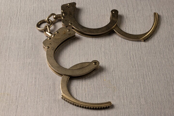 Handcuff on a table