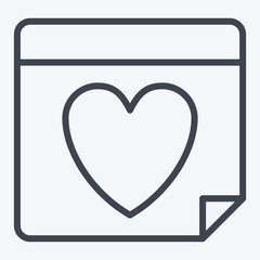 Icon Valentines Day. related to Valentine Day symbol. line style. simple design editable. simple illustration