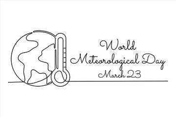 line art of World Meteorological Day good for World Meteorological Day celebrate. line art. illustration.