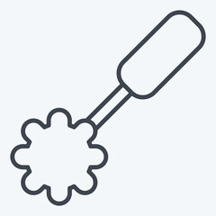 Icon Toilet Brush 2. related to Cleaning symbol. line style. simple design editable. simple illustration