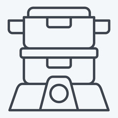 Icon Steamer. related to Cooking symbol. line style. simple design editable. simple illustration
