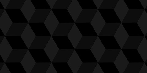 Minimal modern cubes geometric tile and mosaic wall grid backdrop hexagon technology wallpaper background. black and gray geometric block cube structure backdrop grid triangle texture vintage design
