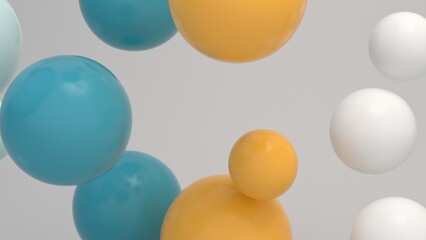 Colorful Floating Soft Balls Background