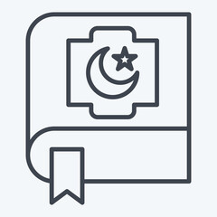 Icon Quran. related to Ramadan symbol. line style. simple design editable. simple illustration