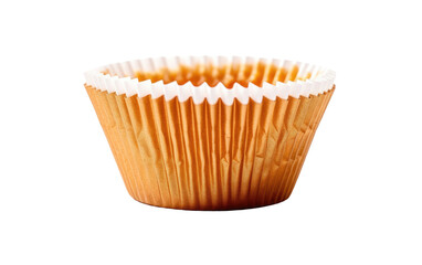Close Up of Cupcake Liner. The image captures the texture and design of the liner in sharp detail. on a White or Clear Surface PNG Transparent Background.