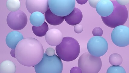 Colorful Floating Soft Balls Background