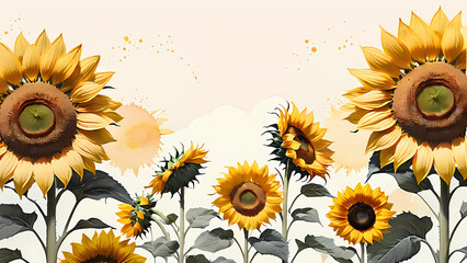 sunflower background card