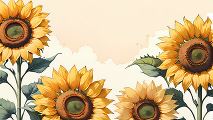 sunflower background card