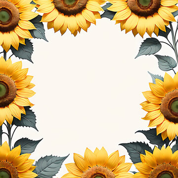 sunflower background card