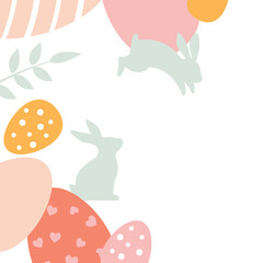 Easter eggs. Flora. bunnies. Easter elements - 746397912