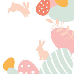 Easter eggs. Flora. bunnies. Easter elements - 746397918